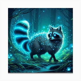 A mystical raccoon 2 Canvas Print