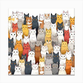 Group Of Cats Canvas Print