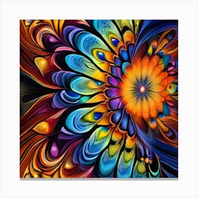 Psychedelic Flower 3 Canvas Print