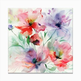 Watercolor Flowers 18 Canvas Print