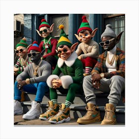 Christmas Elves Canvas Print