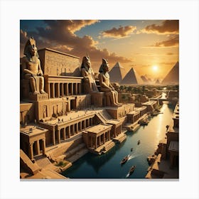 Egyptian Temples Canvas Print