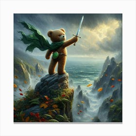 Teddy Bear With Sword 2 Canvas Print