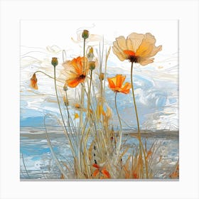 Orange Poppies Canvas Print