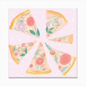 Watercolor Pizza Canvas Print