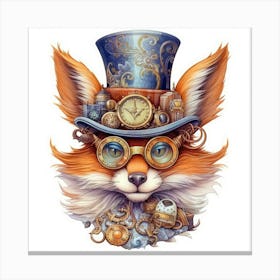 Steampunk Fox 1 Leinwandbild