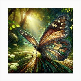 Butterfly In The Forest 1 Canvas Print