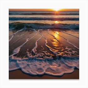 Sunrise At The Beach 2 Canvas Print