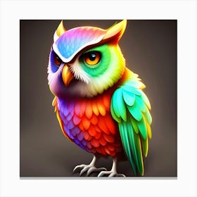 Colorful Owl 18 Canvas Print