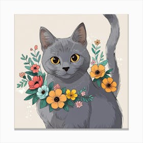 British Shorthair Cat Canvas Print