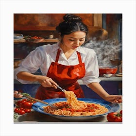 Italian Cook Canvas Print