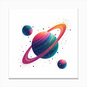 Saturn Planets Canvas Print