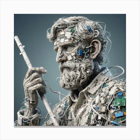 Man Made Of Wires Canvas Print