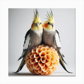 Cockatiels 1 Canvas Print