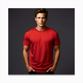 Mock Up Cotton Casual Wearable Printed Graphic Plain Fitted Loose Crewneck V Neck Sleeve (19) Canvas Print