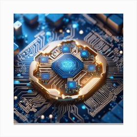 Cpu Circuit Board 1 Canvas Print