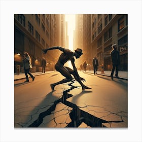 Journey Through The Crack Canvas Print