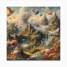 'The City Of Birds' Canvas Print