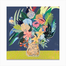 Flowers For Adriana Square Canvas Print