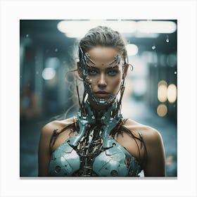 Cyborg Woman 7 Canvas Print