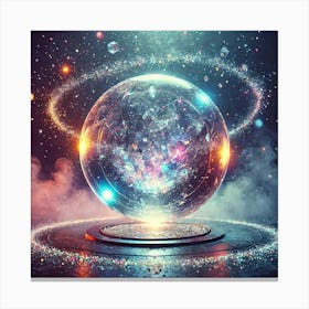 Crystal Ball In Space Canvas Print