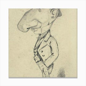 Caricature Of A Man Canvas Print