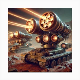 Plasma Mortars On Tracked Vehicles Canvas Print