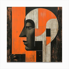 Abstract Portrait Of A Man 4 Canvas Print