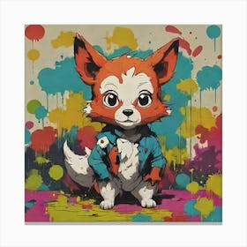 Fox Painting Canvas Print