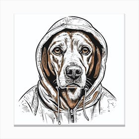 Dog In A Hoodie 1 Canvas Print