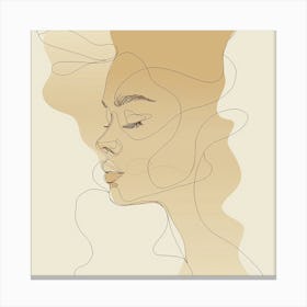 Portrait Of A Woman 10 - Minimal Line art,city wall art, colorful wall art, home decor, minimal art, modern wall art, wall art, wall decoration, wall print colourful wall art, decor wall art, digital art, digital art download, interior wall art, downloadable art, eclectic wall, fantasy wall art, home decoration, home decor wall, printable art, printable wall art, wall art prints, artistic expression, contemporary, modern art print, Canvas Print