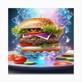 Burger In A Glass 1 Canvas Print