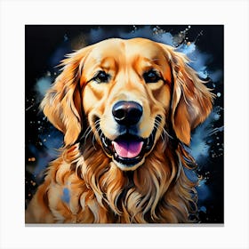 Golden Retriever Painting 32 Canvas Print