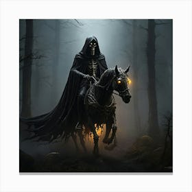 Grim Reaper On Horseback Canvas Print