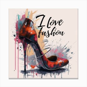 I Love Fashion 2 Canvas Print