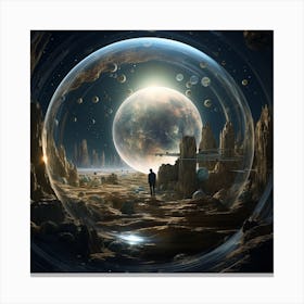 Space In A Sphere Canvas Print