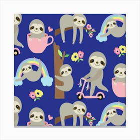 Cute Sloths Canvas Print