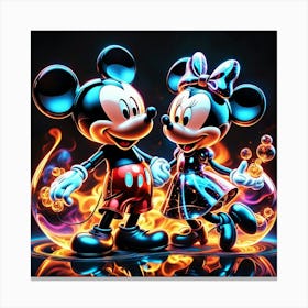 Mickey And Minnie 2 Canvas Print