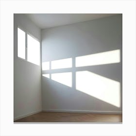 Empty Room With Sunlight Canvas Print