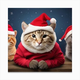 Christmas Cats Canvas Print