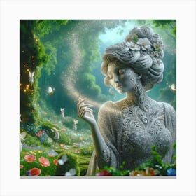 Fairy In The Forest 2 Canvas Print