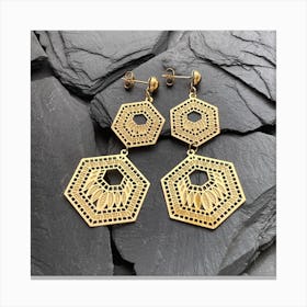 Geometric Earrings 1 Canvas Print