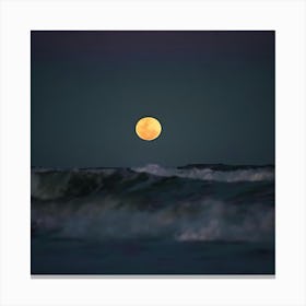 Full Moon Over The Ocean 10 Canvas Print