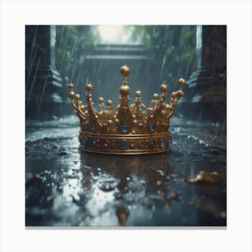 Crown In The Rain 1 Canvas Print