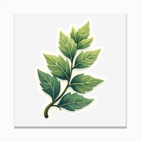 Leaf Sticker 1 Canvas Print