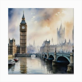 Beautiful View of Big Ben London Canvas Print