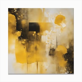Abstract Minimalist Painting That Represents Duality, Mix Between Watercolor And Oil Paint, In Shade (18) Canvas Print