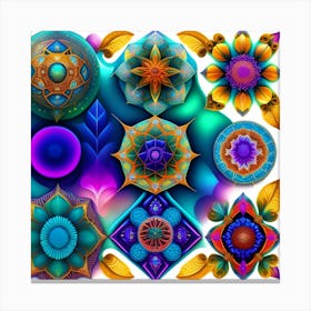 Psychedelic Mandala Canvas Print