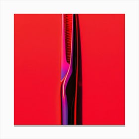 Comb On A Red Background Canvas Print