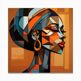 Cubism Tanzanian Woman 02 Canvas Print